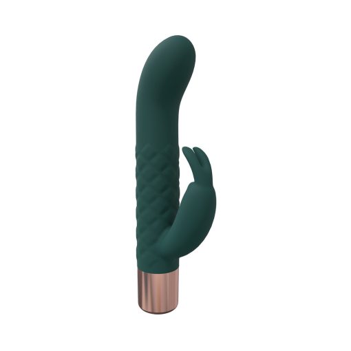 Loveline Devotion 10 Speed Mini-Rabbit Silicone Rechargeable Waterproof Forest Green - Image 3