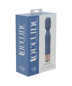 Loveline Glamour 10 Speed Mini-Wand Silicone Rechargeable Waterproof Blue/Grey