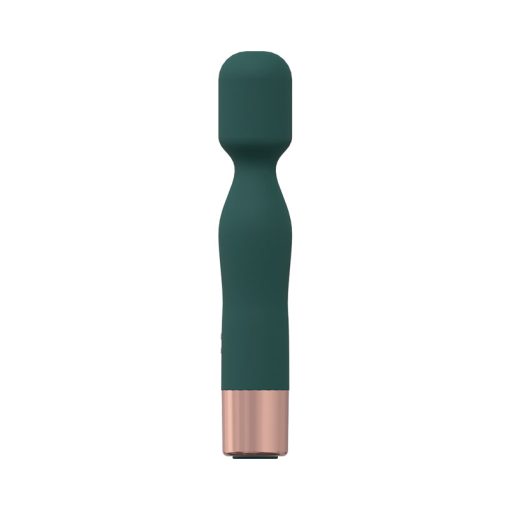 Loveline Glamour 10 Speed Mini-Wand Silicone Rechargeable Waterproof Forest Green - Image 2