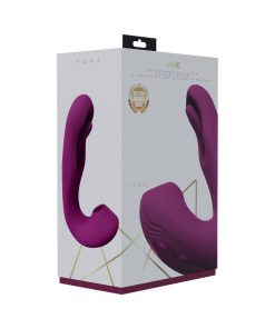 Vive Yuna Rechargeable Dual Motor Airwave Vibrator With G-Spot Flapping Stimulator Pink
