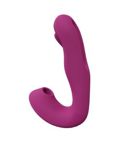 Vive Yuna Rechargeable Dual Motor Airwave Vibrator With G-Spot Flapping Stimulator Pink