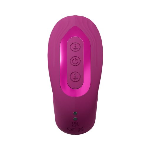 Vive Yuna Rechargeable Dual Motor Airwave Vibrator With G-Spot Flapping Stimulator Pink - Image 6