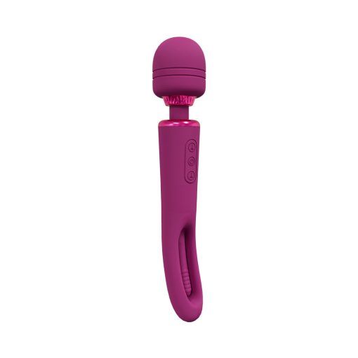 Vive Kiku Rechargeable Double Ended Wand With Innovative G-Spot Flapping Stimulator Pink - Image 3