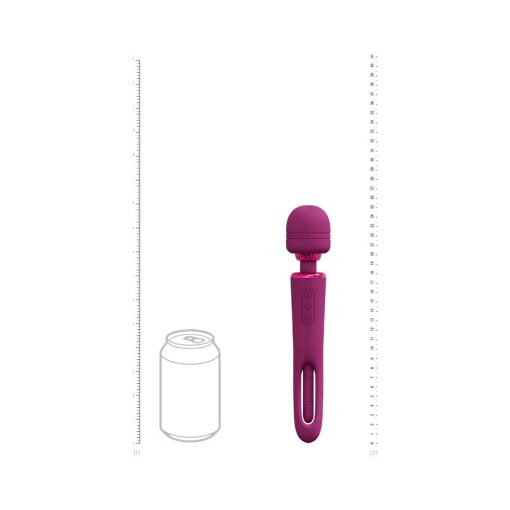 Vive Kiku Rechargeable Double Ended Wand With Innovative G-Spot Flapping Stimulator Pink - Image 4