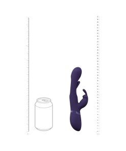 Vive Mika Rechargeable Triple Motor Vibrating Rabbit With G-Spot Flapping Stimulator Purple