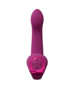 Vive Riko Rechargeable Triple Motor Thumper With Finger Motion And Pulse Wave Stimulator Pink