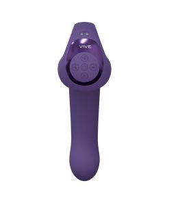 Vive Riko Rechargeable Triple Motor Thumper With Finger Motion And Pulse Wave Stimulator Purple