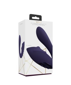 Vive Yuki Rechargeable Dual Motor G-Spot Vibrator With Massaging Beads Purple