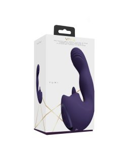 Vive Yumi Rechargeable G-Spot Finger Motion Vibrator & Flickering Tongue Stimulator Purple