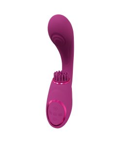 Vive Gen Rechargeable Triple Motor G-Spot Vibrator With Pulse Wave And Vibrating Bristles Pink
