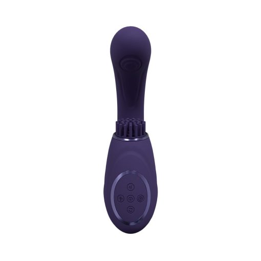 Vive Gen Rechargeable Triple Motor G-Spot Vibrator With Pulse Wave And Vibrating Bristles Purple - Image 3