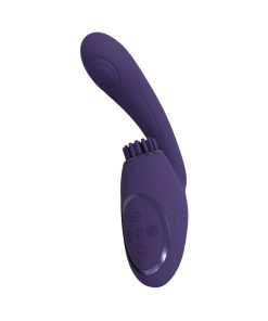 Vive Gen Rechargeable Triple Motor G-Spot Vibrator With Pulse Wave And Vibrating Bristles Purple