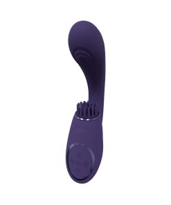Vive Gen Rechargeable Triple Motor G-Spot Vibrator With Pulse Wave And Vibrating Bristles Purple