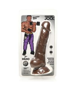 Jock Weightlifting Wesley 7 In. Dildo With Balls Dark
