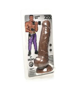 Jock Weightlifting Wesley 7 In. Dildo With Balls Dark