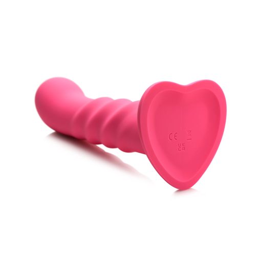 Simply Sweet 21X Vibrating Ribbed Silicone Dildo W/ Remote Pink - Image 5