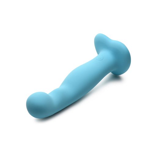 Simply Sweet 21X Vibrating Thick Silicone Dildo W/ Remote Blue - Image 3