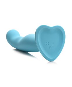 Simply Sweet 21X Vibrating Thick Silicone Dildo W/ Remote Blue