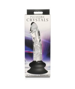 Pleasure Crystals 5.6 In. Glass Dildo With Silicone Base