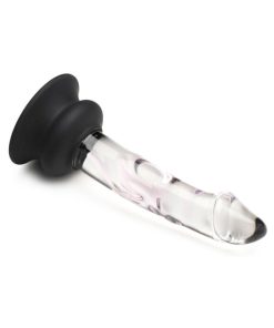 Pleasure Crystals 5.6 In. Glass Dildo With Silicone Base