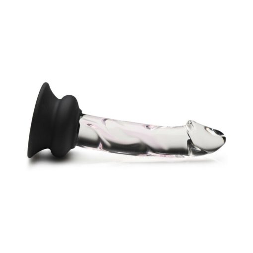 Pleasure Crystals 5.6 In. Glass Dildo With Silicone Base - Image 4