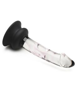 Pleasure Crystals 5.6 In. Glass Dildo With Silicone Base