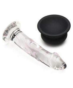 Pleasure Crystals 5.6 In. Glass Dildo With Silicone Base