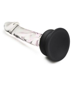 Pleasure Crystals 5.6 In. Glass Dildo With Silicone Base
