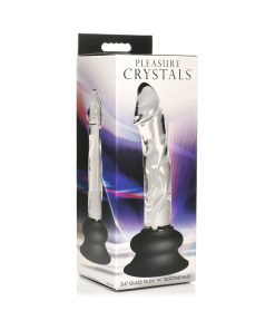 Pleasure Crystals 5.6 In. Glass Dildo With Silicone Base
