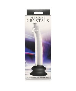 Pleasure Crystals 7 In. Glass Dildo With Silicone Base