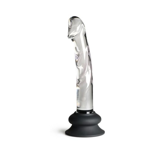 Pleasure Crystals 7 In. Glass Dildo With Silicone Base - Image 2