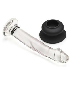 Pleasure Crystals 7 In. Glass Dildo With Silicone Base