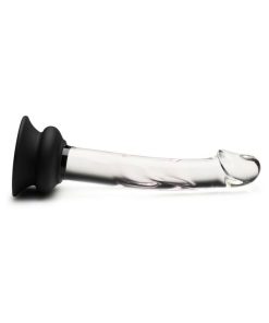 Pleasure Crystals 7 In. Glass Dildo With Silicone Base