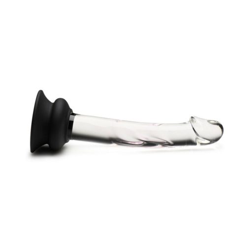 Pleasure Crystals 7 In. Glass Dildo With Silicone Base - Image 4