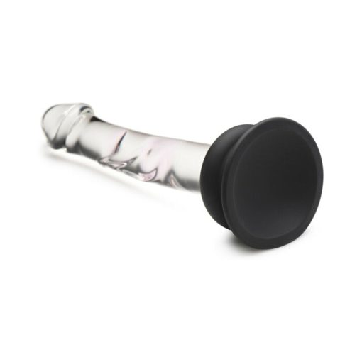 Pleasure Crystals 7 In. Glass Dildo With Silicone Base - Image 5