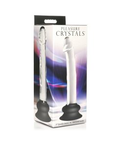 Pleasure Crystals 7 In. Glass Dildo With Silicone Base