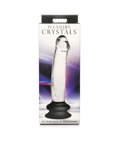 Pleasure Crystals 7.6 In. Glass Dildo With Silicone Base