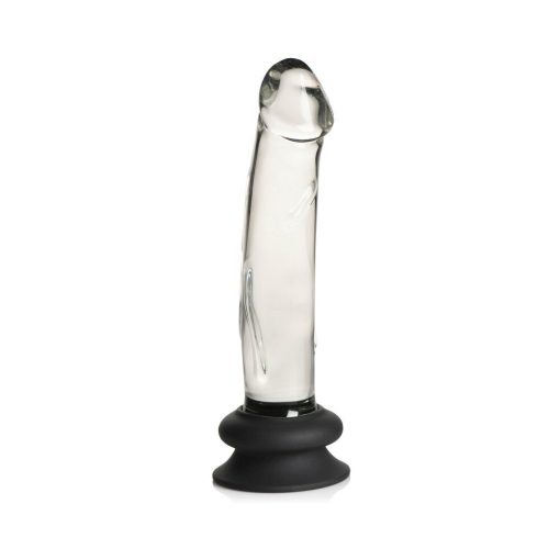 Pleasure Crystals 7.6 In. Glass Dildo With Silicone Base - Image 2