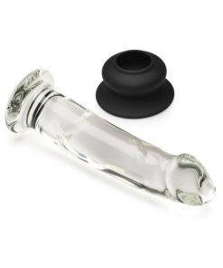 Pleasure Crystals 7.6 In. Glass Dildo With Silicone Base