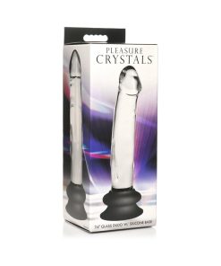 Pleasure Crystals 7.6 In. Glass Dildo With Silicone Base