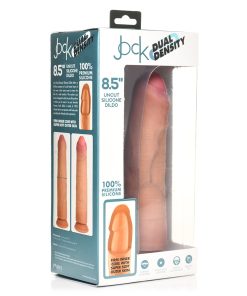 Jock Uncut 8.5 In. Dual Density Silicone Dildo Light