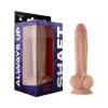 Shaft Model A: 10.5 In. Dual Density Silicone Dildo With Balls Pine