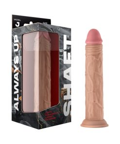 Shaft Model J: 9.5 In. Dual Density Silicone Dildo Pine