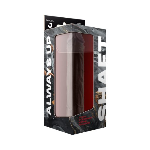 Shaft Model J: 9.5 In. Dual Density Silicone Dildo Mahogany - Image 7