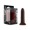Shaft Model J: 5.5 In. Dual Density Silicone Dildo Mahogany