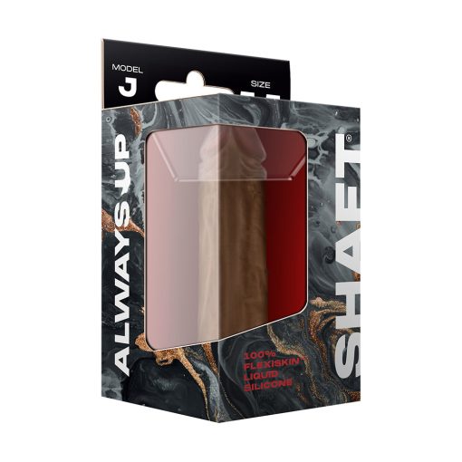 Shaft Model J: 5.5 In. Dual Density Silicone Dildo Oak - Image 6