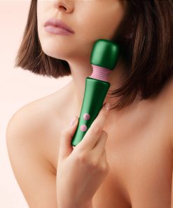 FemmeFunn Bougie Wand Vibrator – Green, Aluminum & Silicone, Rechargeable