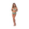 Magic Silk Soft Petals Cupless Bra And Split Crotch Panty Set Aqua S/M