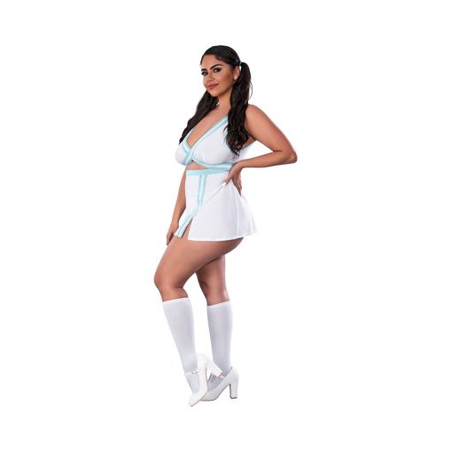 Magic Silk Dress Up School Spirit Costume White Queen Size - Image 3