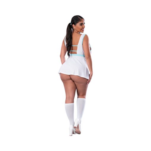 Magic Silk Dress Up School Spirit Costume White Queen Size - Image 4